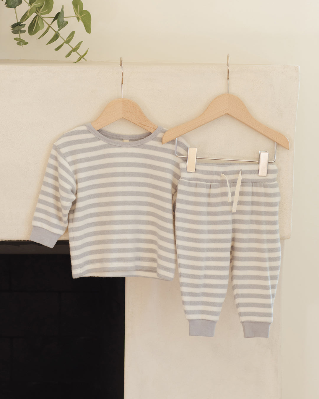 Quincy Mae Cozy Set - Blue Stripe