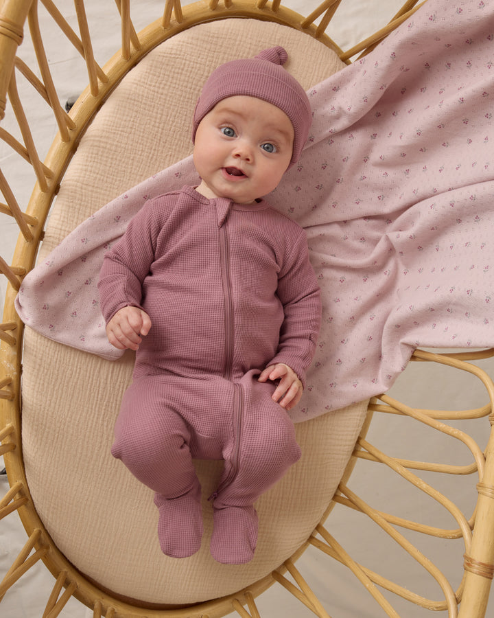 Quincy Mae Waffle Sleep Set - Mulberry