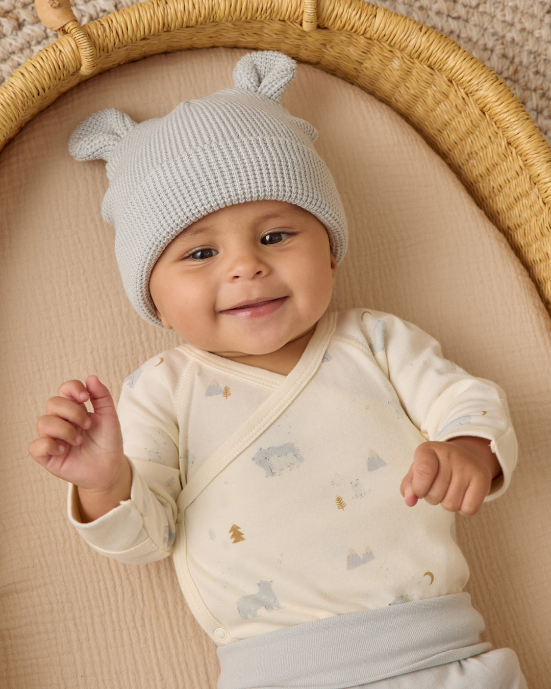 Quincy Mae Side Snap Bodysuit + Pant Set - Polar Bears