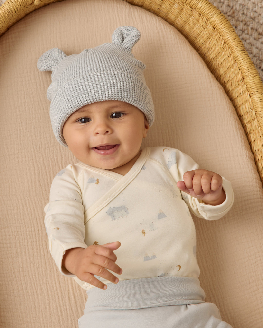 Quincy Mae Side Snap Bodysuit + Pant Set - Polar Bears