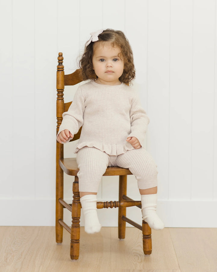 Quincy Mae Rib Knit Legging - Lilac