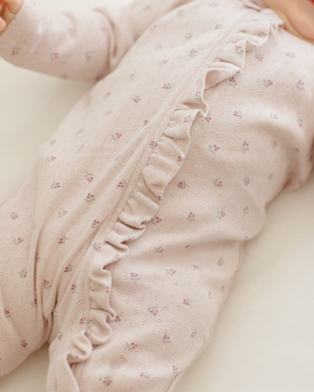 Quincy Mae Ruffle Jumpsuit - Lilac Ditsy