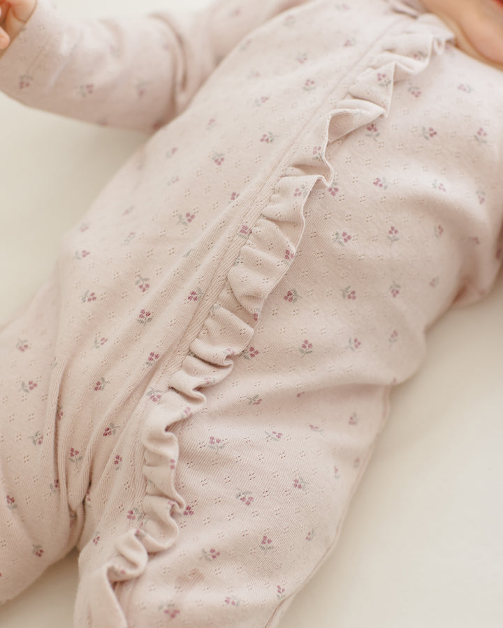 Quincy Mae Ruffle Jumpsuit - Lilac Ditsy