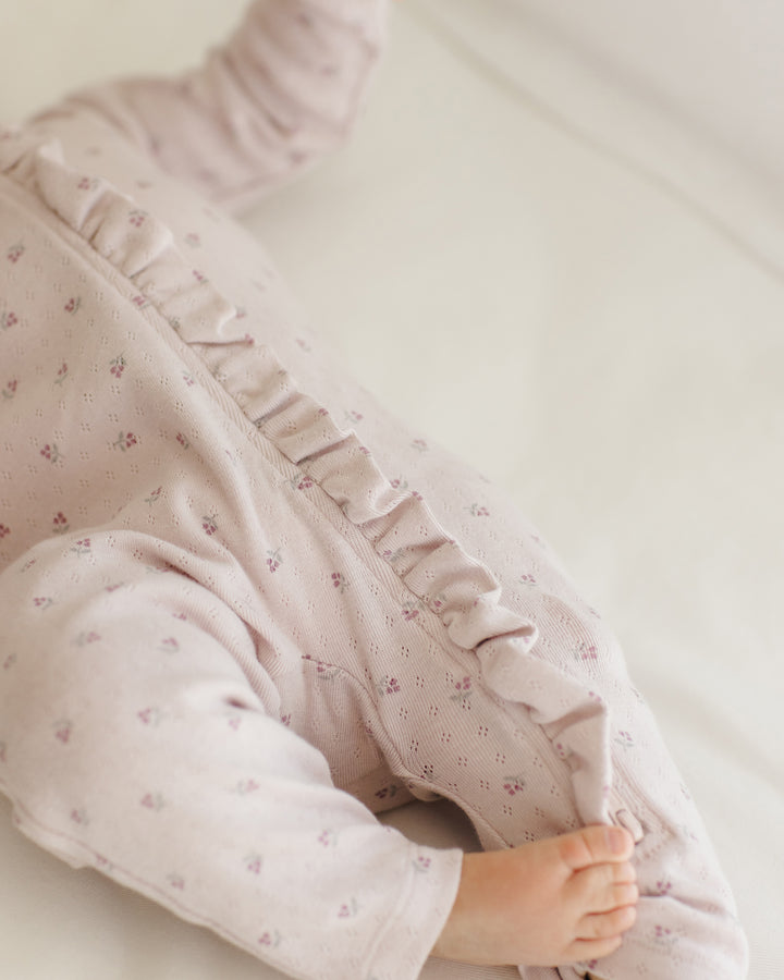 Quincy Mae Ruffle Jumpsuit - Lilac Ditsy