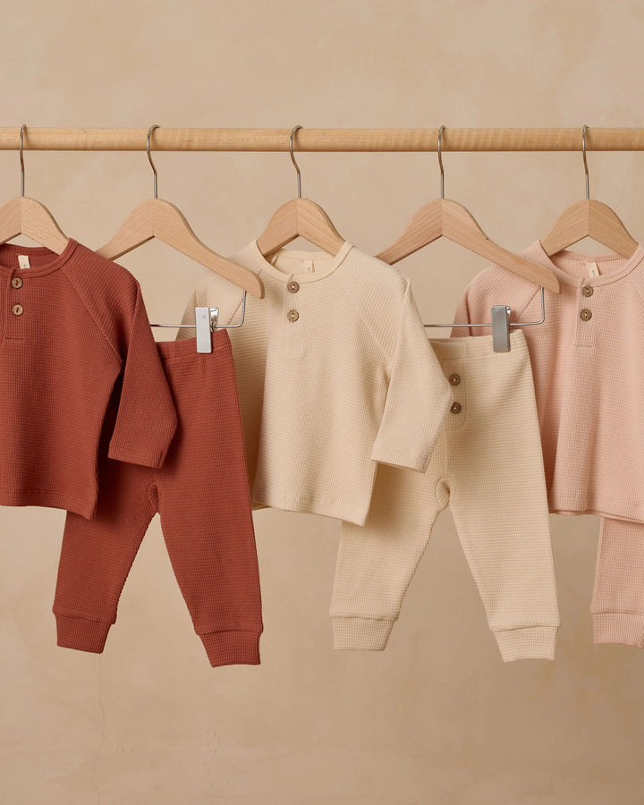 Quincy Mae Henely Knit Top - Natural