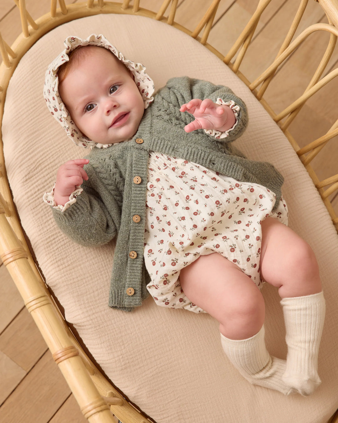 Quincy Mae Holly Cardigan - Forest