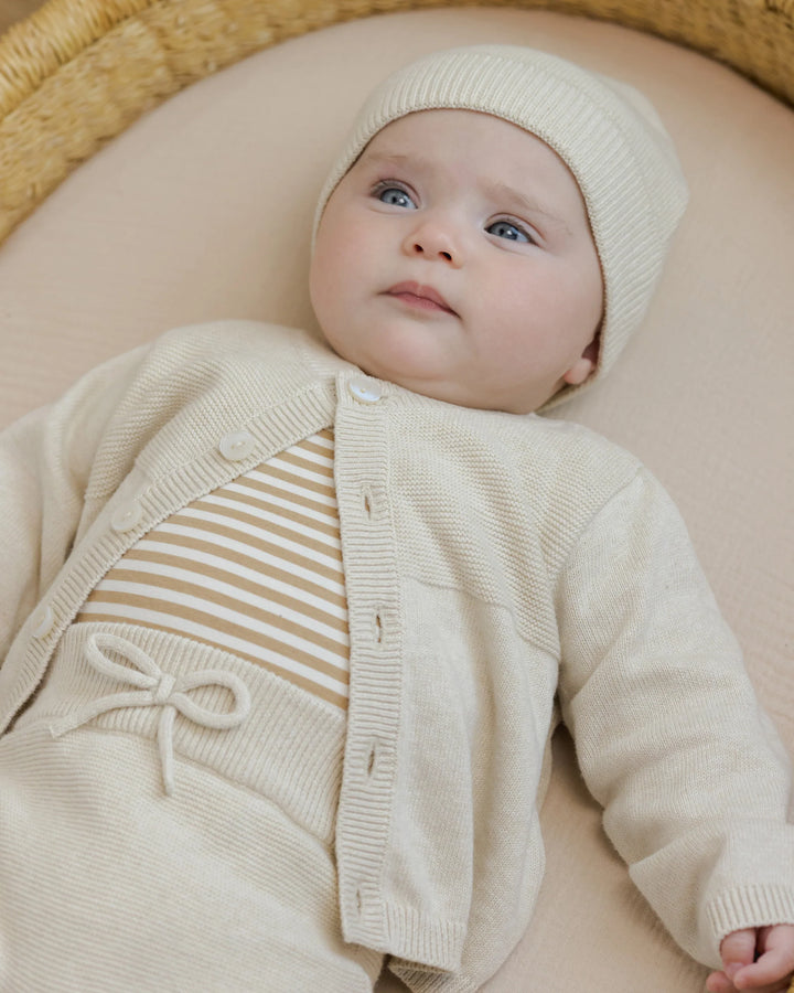 Quincy Mae Baby Beanie - Heathered Natural