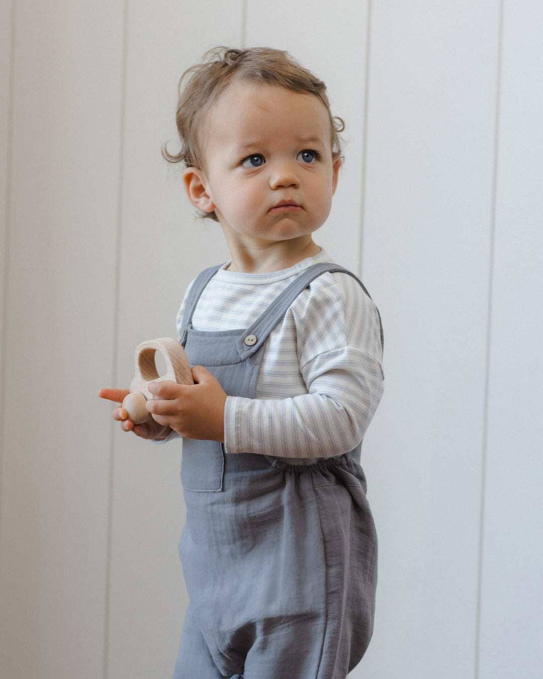 Quincy Mae Baby Overall - Slate