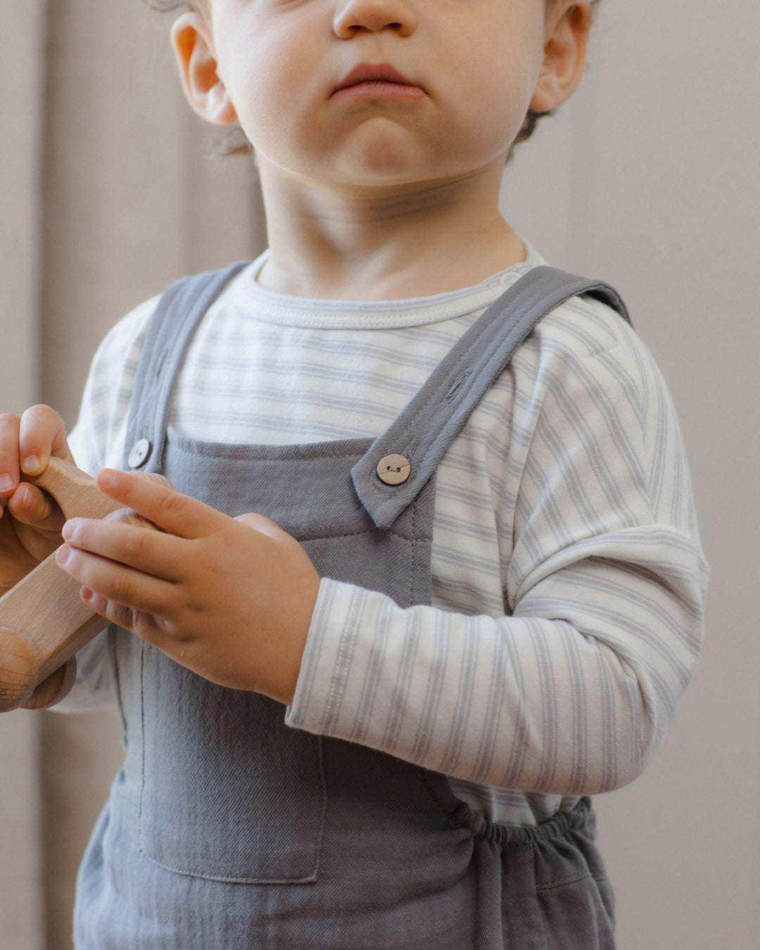 Quincy Mae Baby Overall - Slate