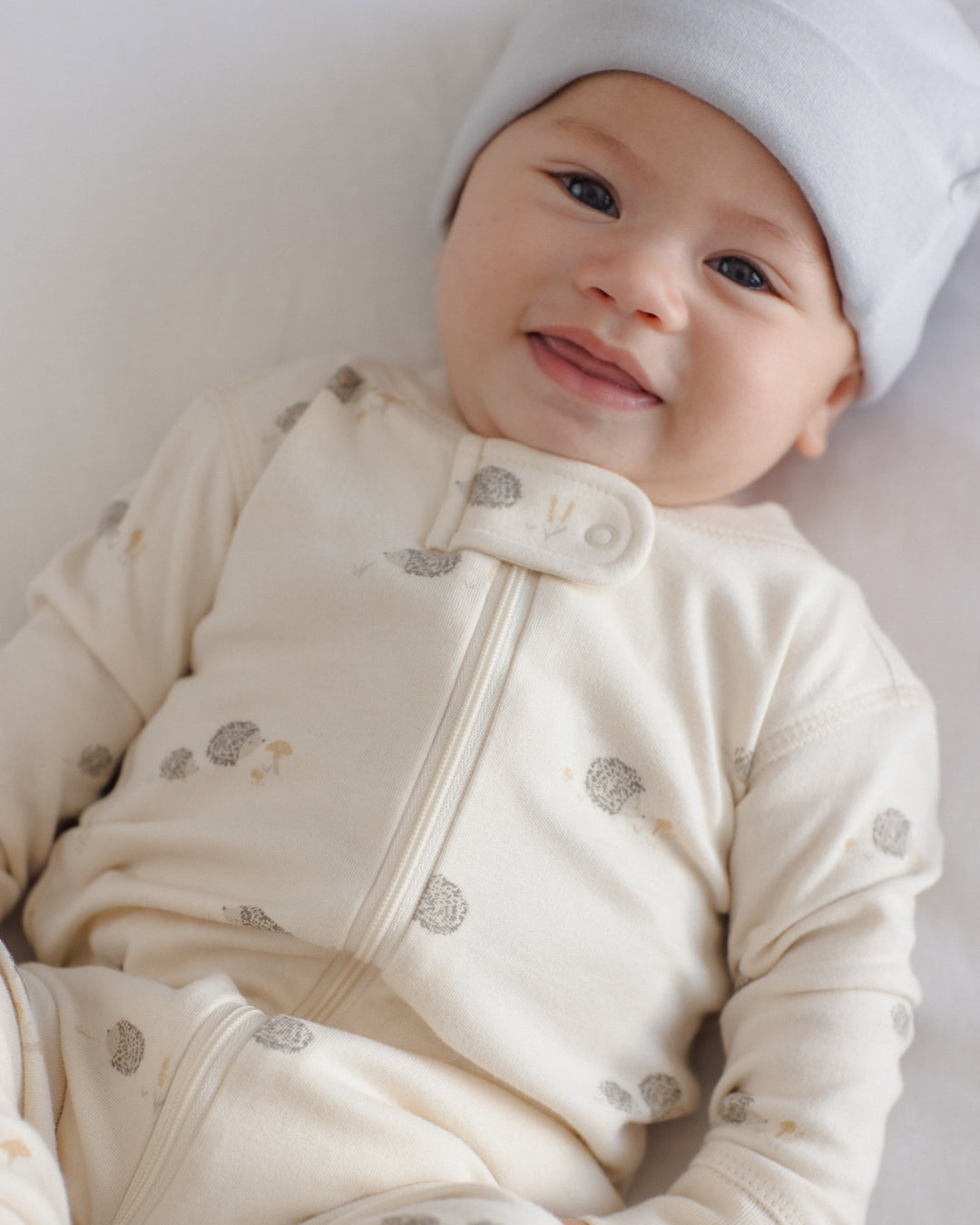 Quincy Mae Zip Long Sleeve Sleeper - Hedgehog