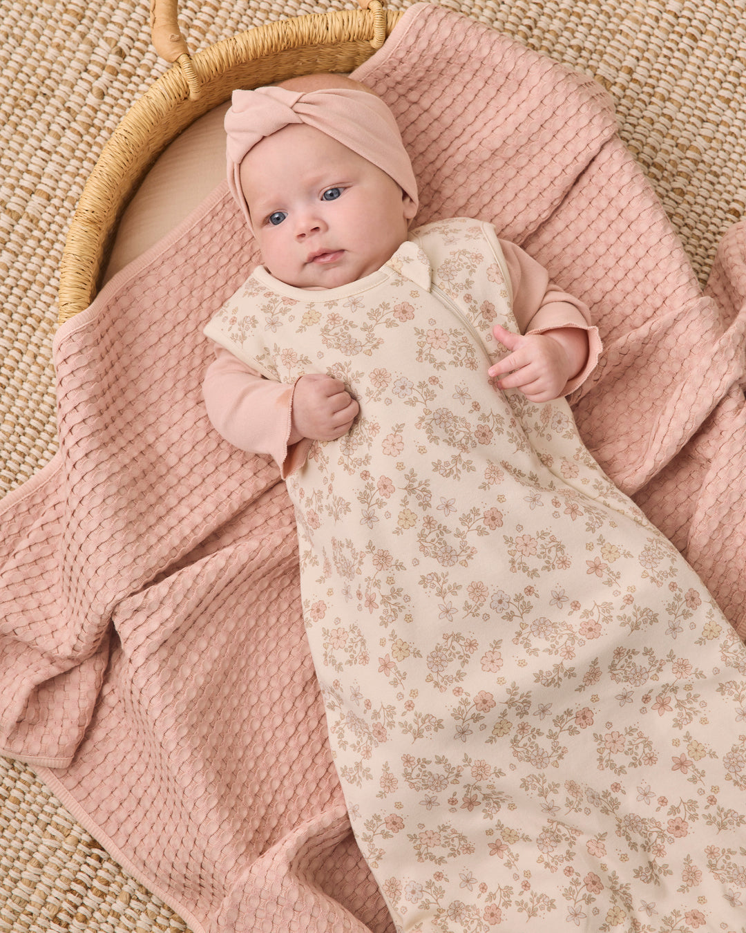 Quincy Mae Jersey Sleep Bag - Floral Vine