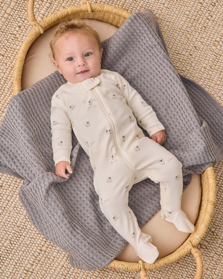 Quincy Mae Zip Long Sleeve Sleeper Footie - Sheep