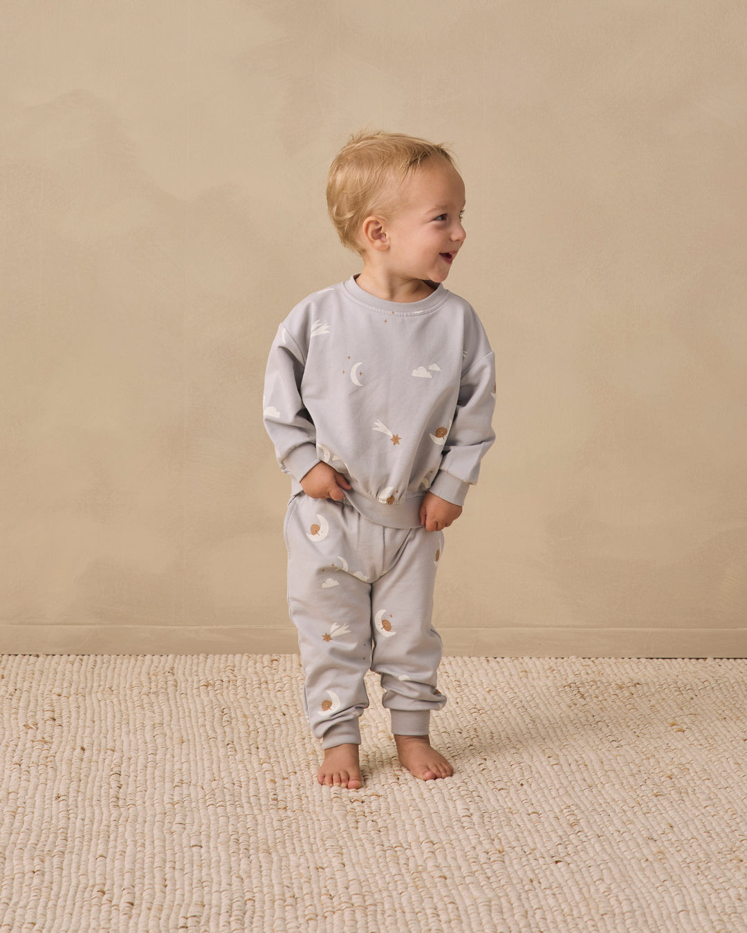 Quincy Mae Relaxed Sweatpants - Sky Friends