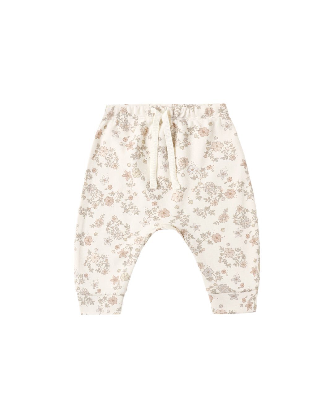 Quincy Mae Long Sleeve Tee + Drawstring Pant Set - Floral Vine