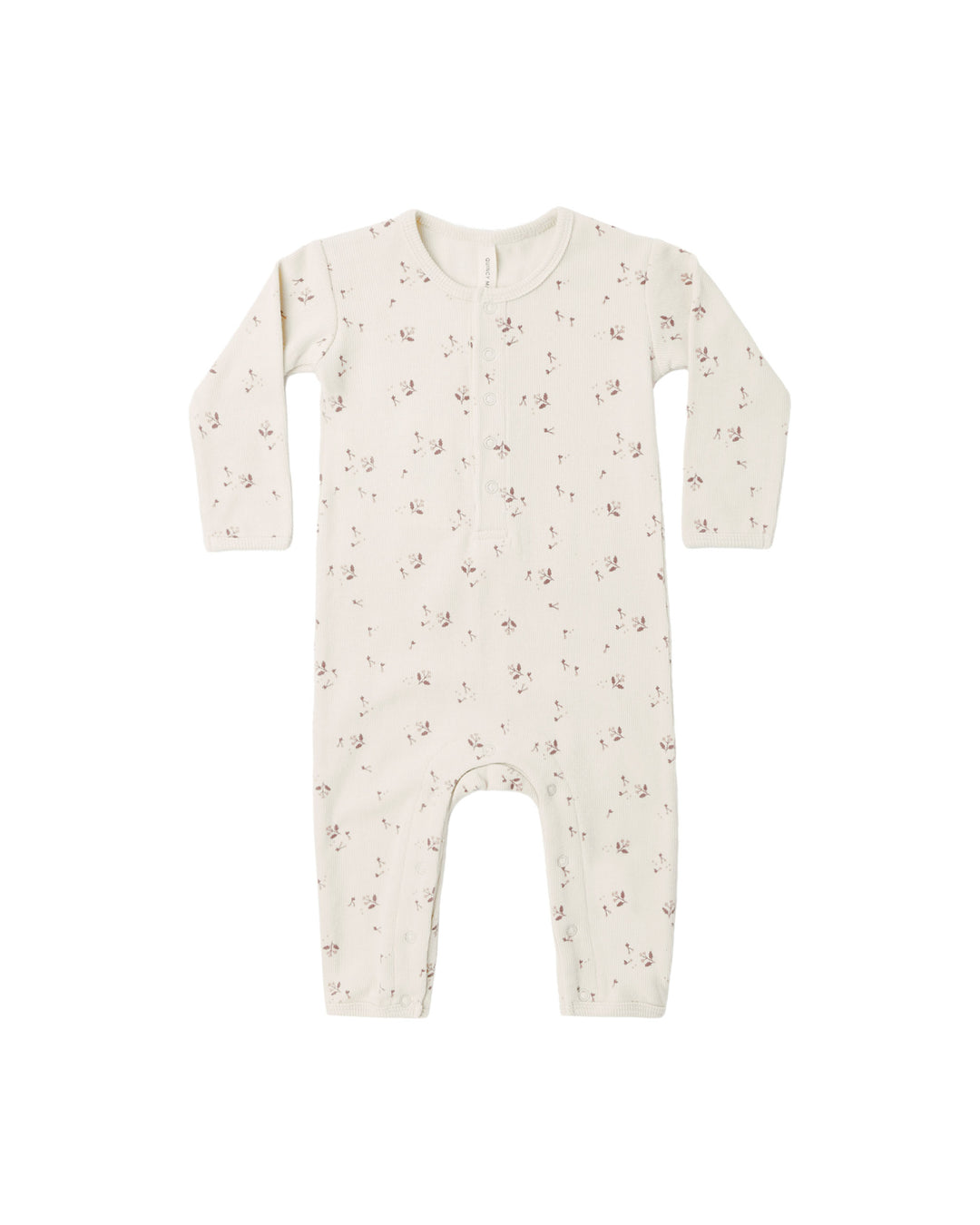 Quincy Mae Ribbed Baby Jumpsuit - Fall Ditsy