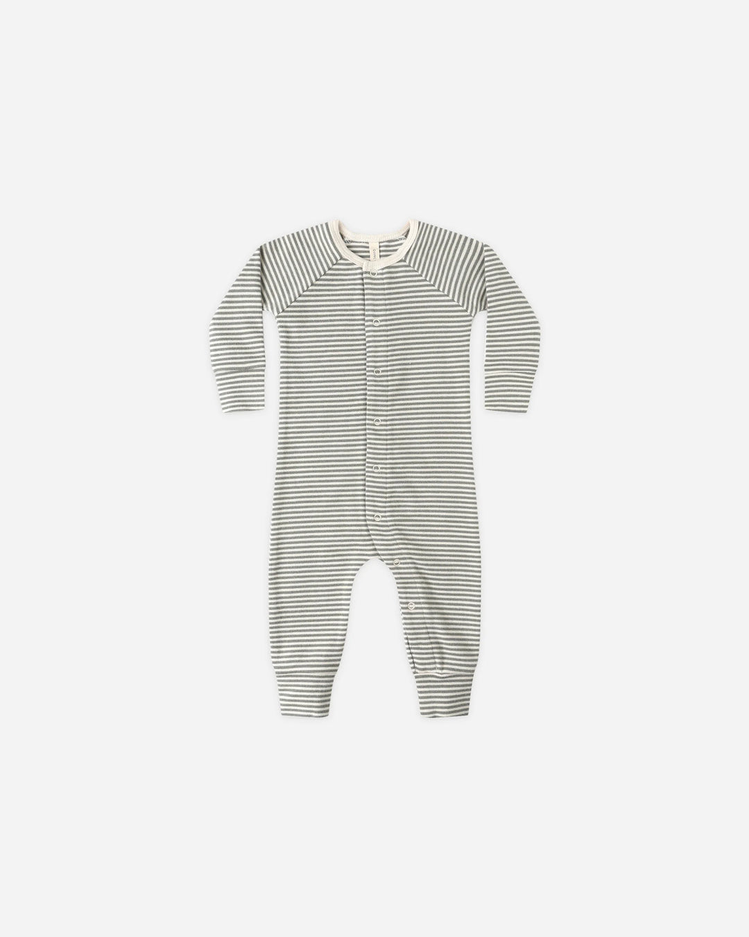 Quincy Mae Pointelle Long John - Forest Stripe
