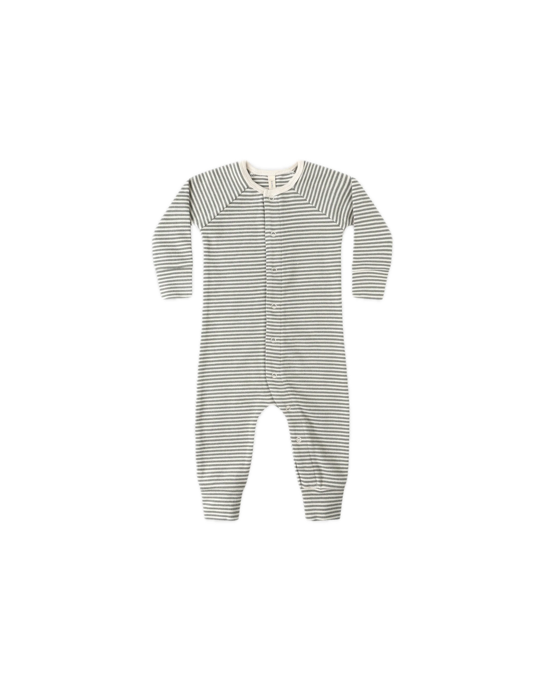 Quincy Mae Pointelle Long John - Forest Stripe