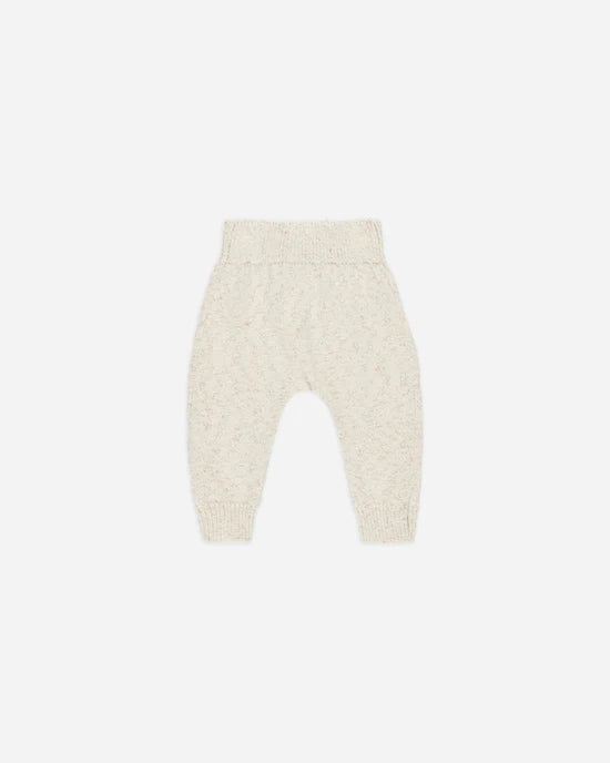 Quincy Mae Knit Pant - Speckled Natural