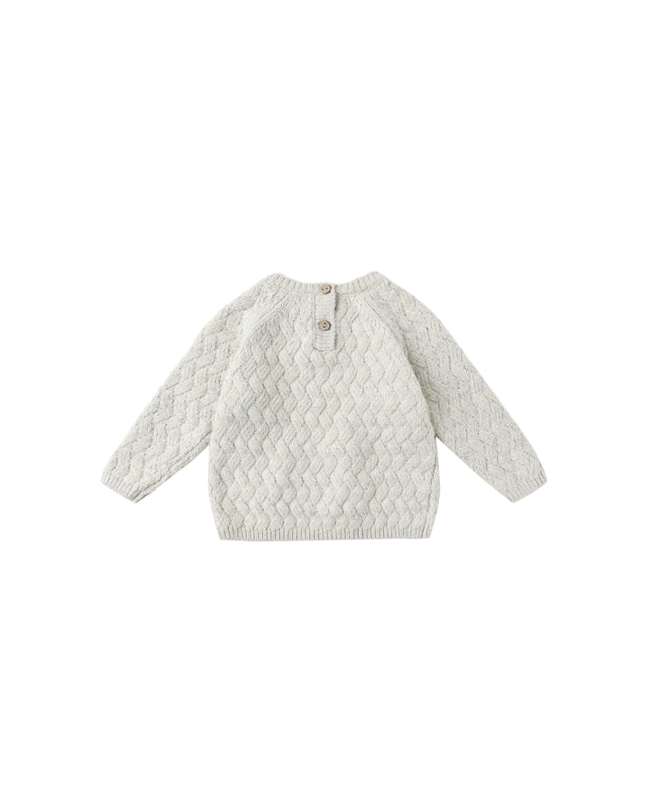 Quincy Mae Knit Sweater - Heathered Blue
