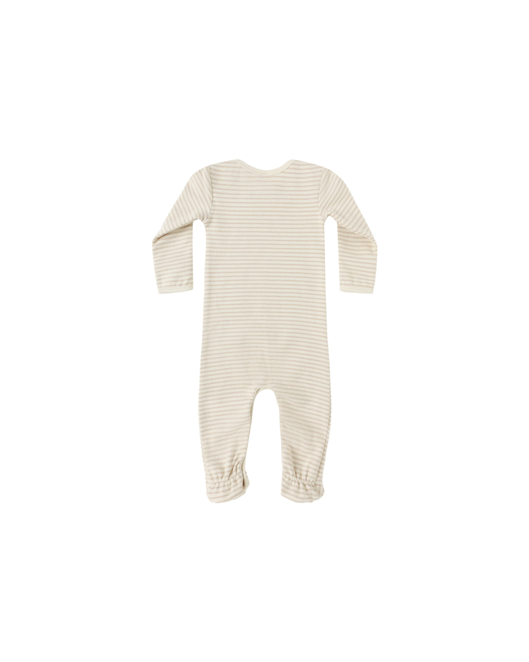 Quincy Mae Baby Footie - Oat Micro Stripe