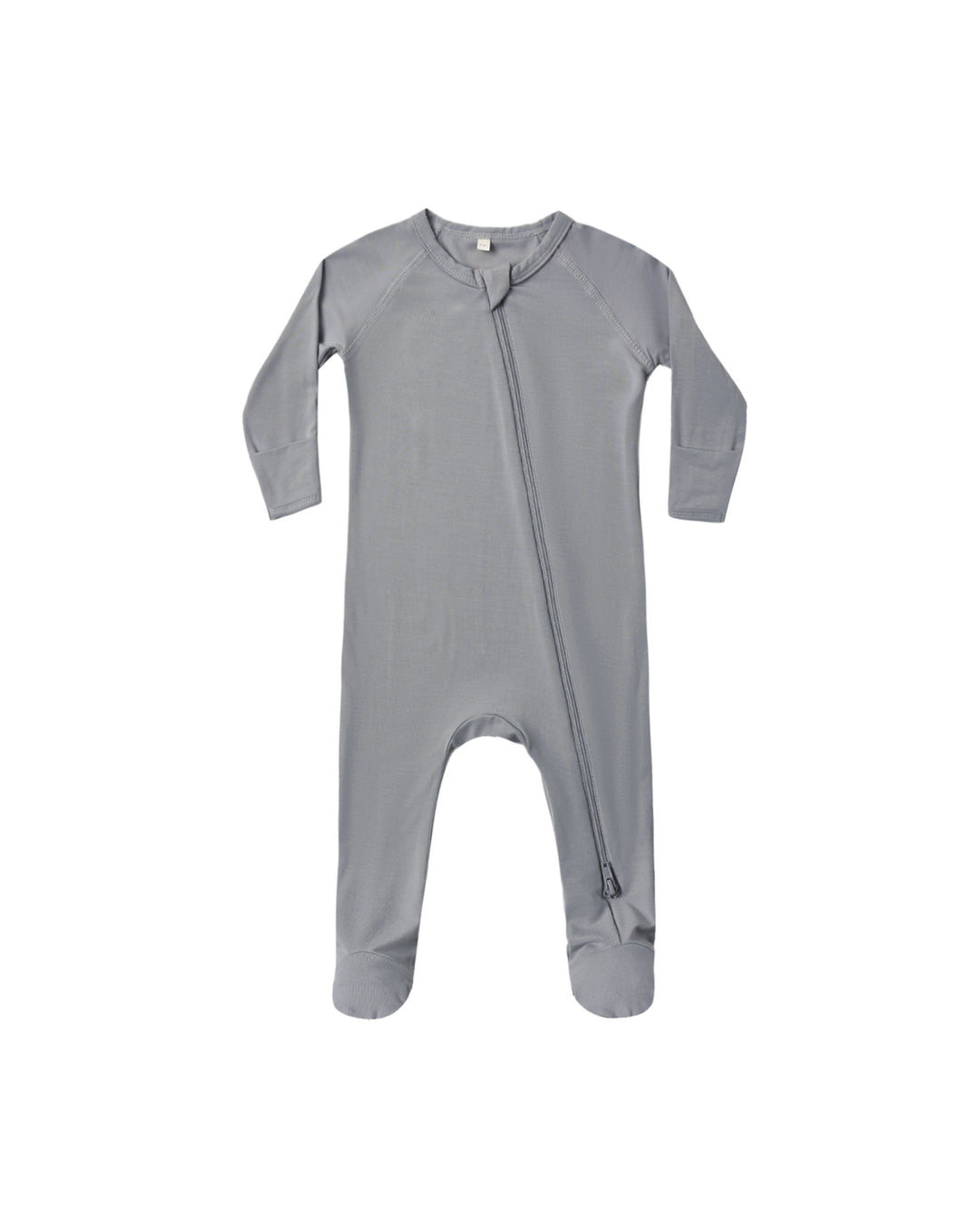 Quincy Mae Bamboo Zip Footie - Slate