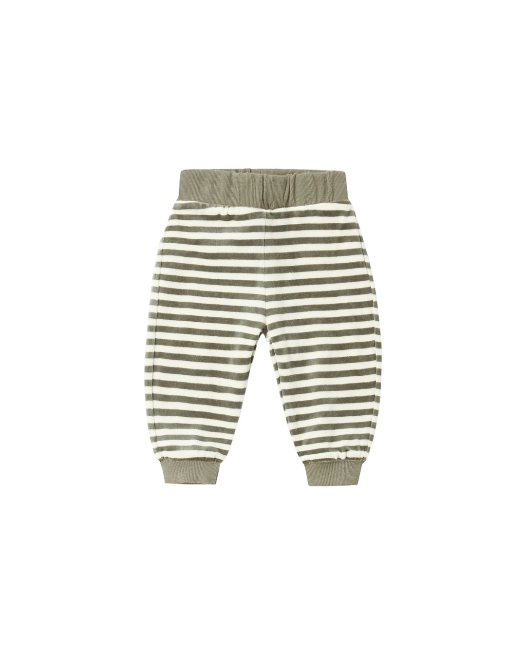 Quincy Mae Velour Relaxed Sweatpants - Spruce Stripe