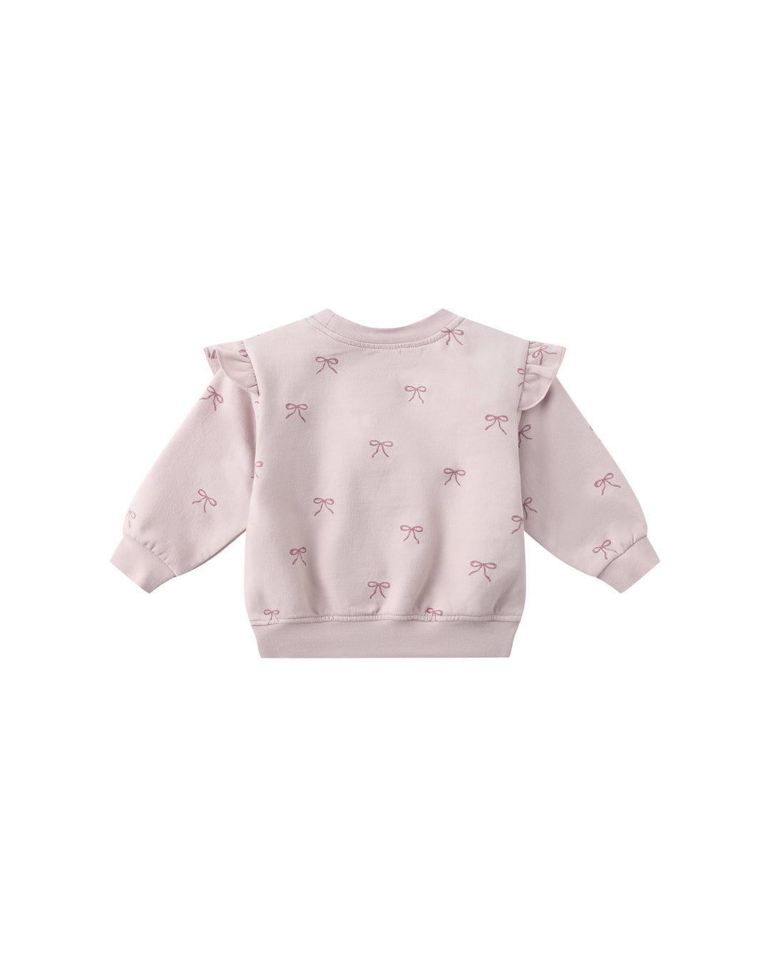 Quincy Mae Ruffle Fleece Sweatshirt - Bows