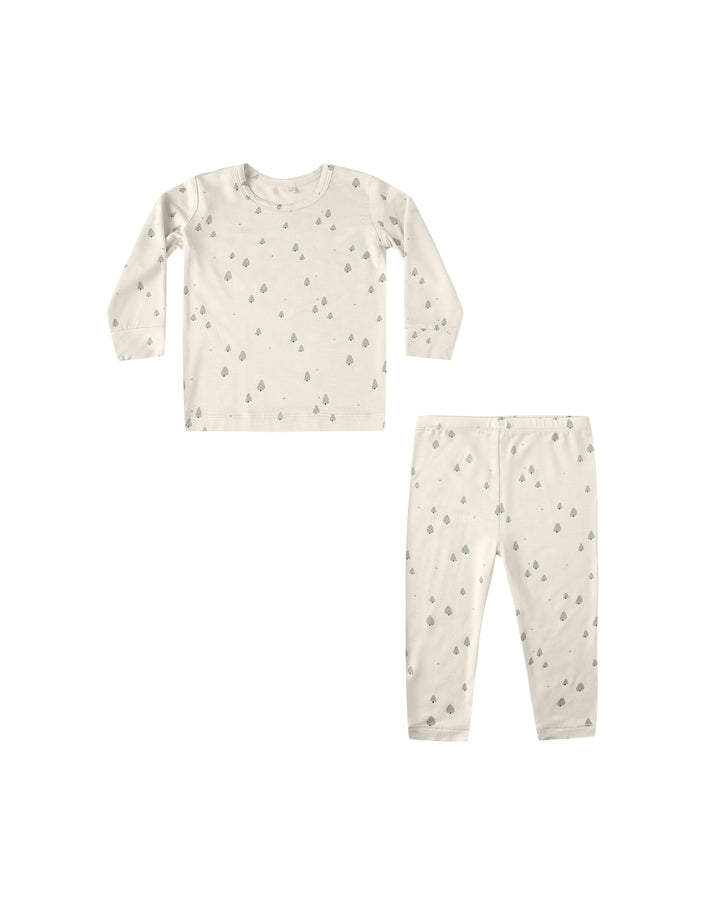 Quincy Mae Bamboo Pajama Set - Trees