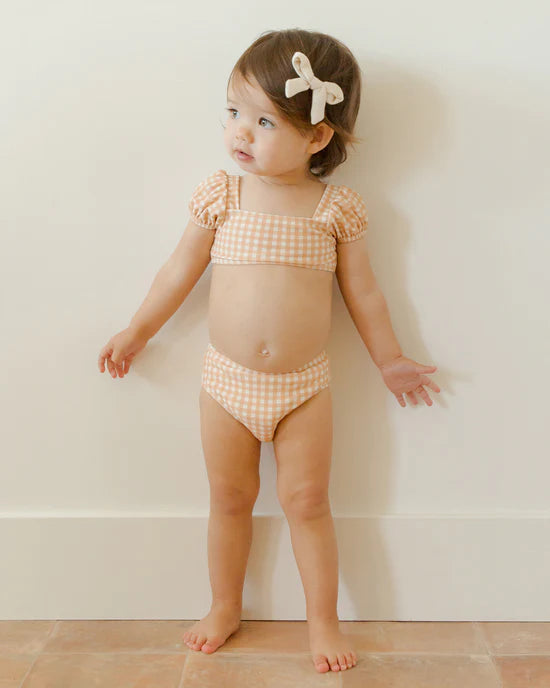 Quincy Mae Zippy Two-Piece - Melon Gingham