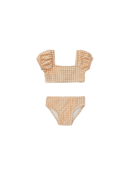 Quincy Mae Zippy Two-Piece - Melon Gingham