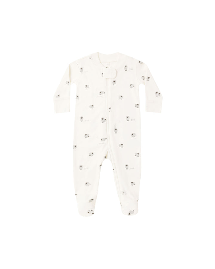 Quincy Mae Zip Long Sleeve Sleeper Footie - Sheep