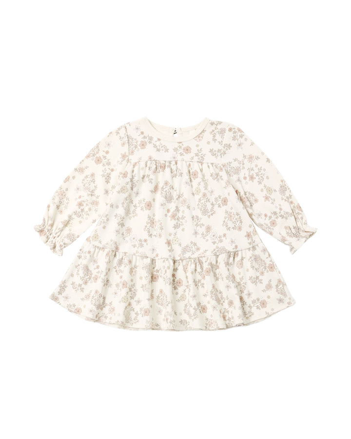 Quincy Mae Tiered Jersey Dress - Floral Vine