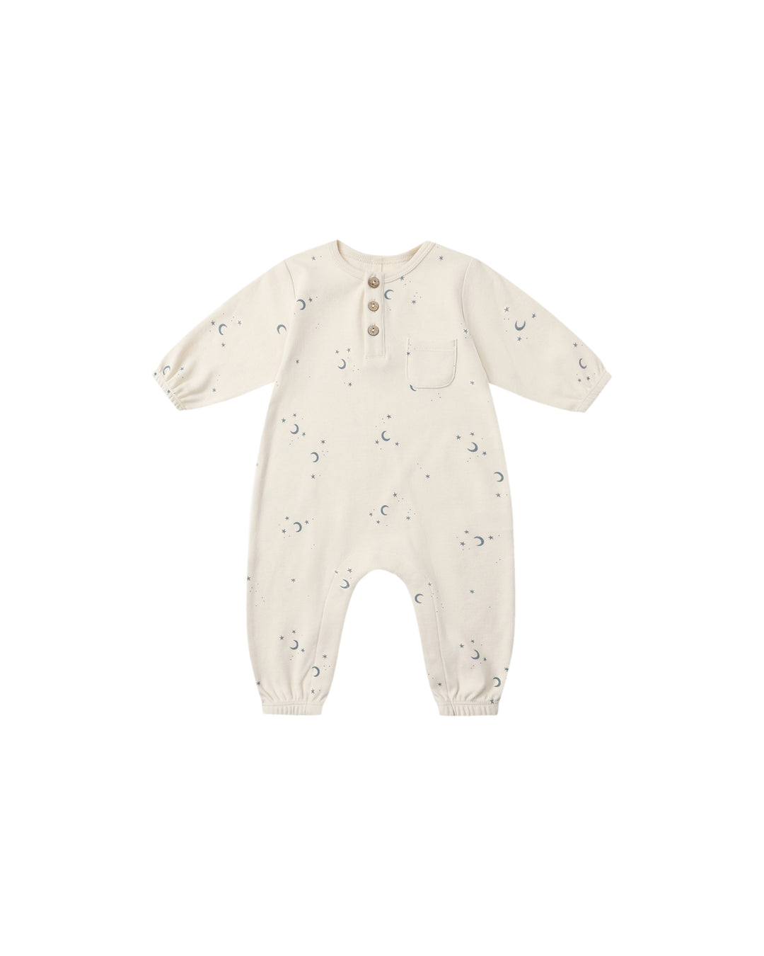 Quincy Mae Long Sleeve Pocket Jumpsuit - Moons
