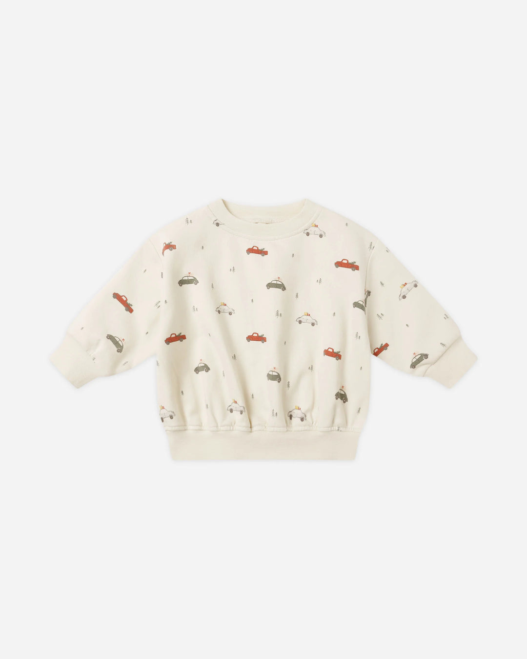 Quincy Mae Relaxed Fleece Sweater - Cars