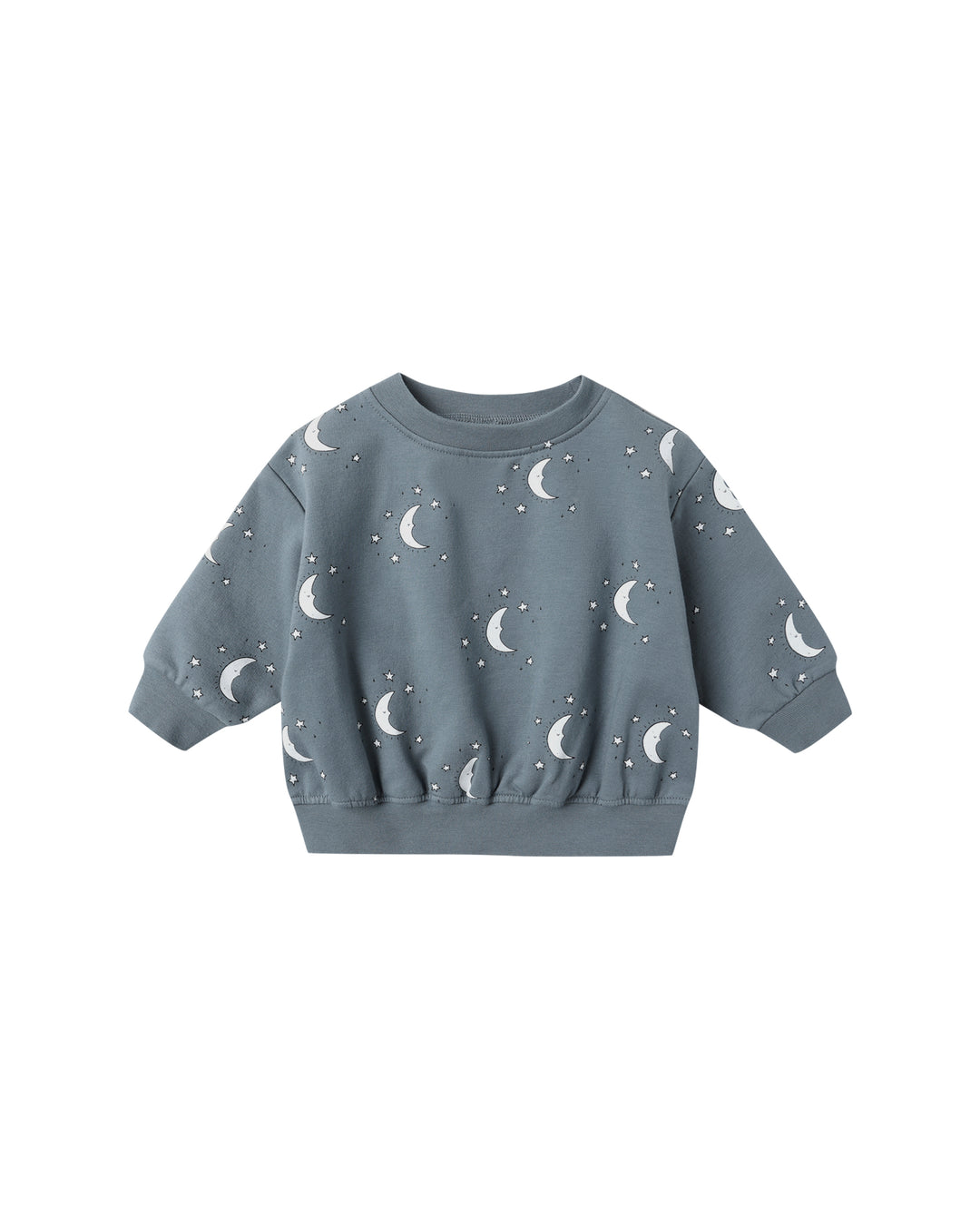 Quincy Mae Relaxed Fleece Sweatshirt - Silver Moons