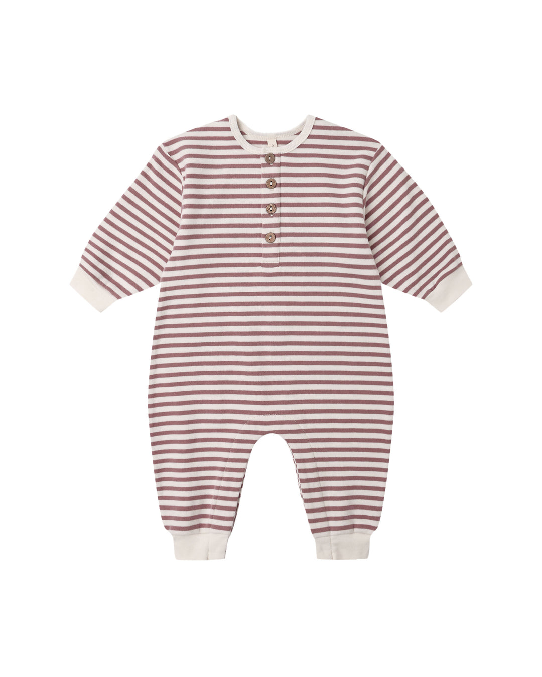 Quincy Mae Relaxed Jumpsuit - Mulberry Stripe