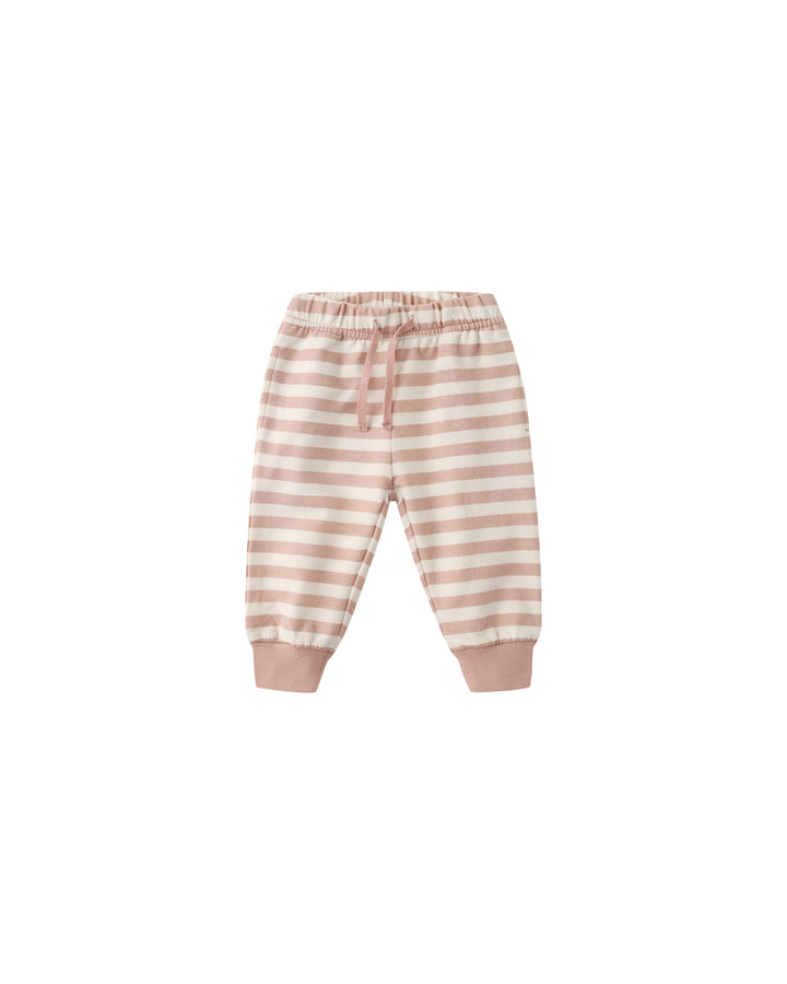 Quincy Mae Relaxed Sweatpant - Pink Stripe