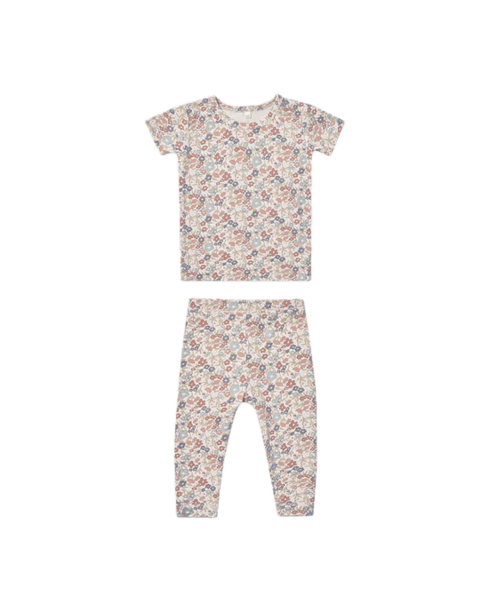 Quincy Mae Bamboo Short Sleeve Pajama Set - Bloom