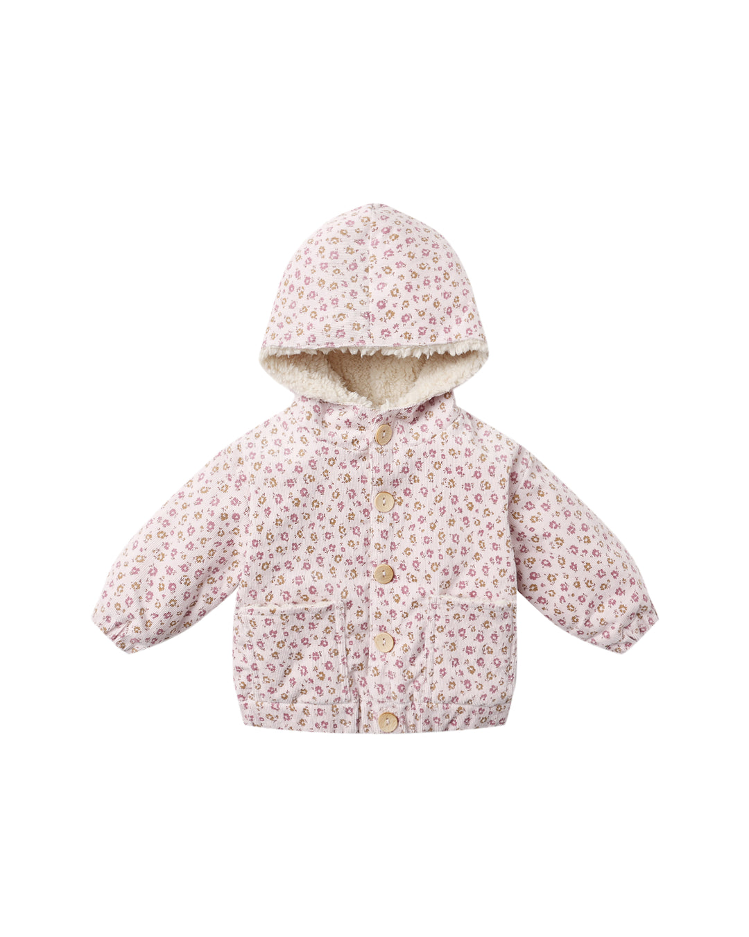 Quincy Mae Corduroy Hooded Jacket - Wildflowers