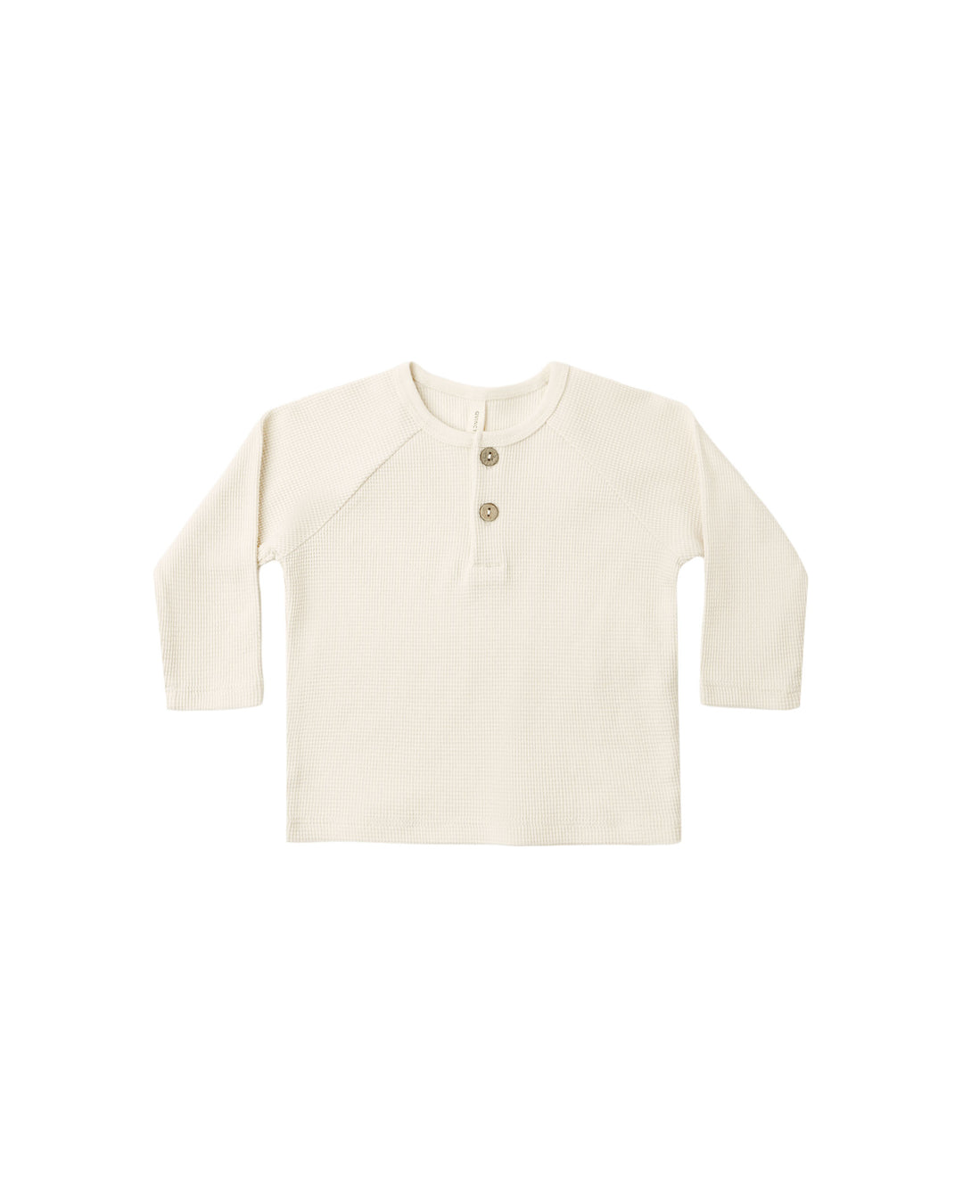 Quincy Mae Henley Knit Top - Natural