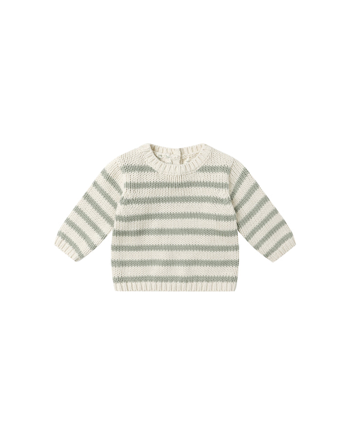 Quincy Mae Rex Sweater - Fern Stripe