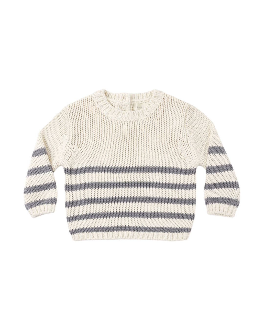 Quincy Mae Rex Sweater - Slate Stripe