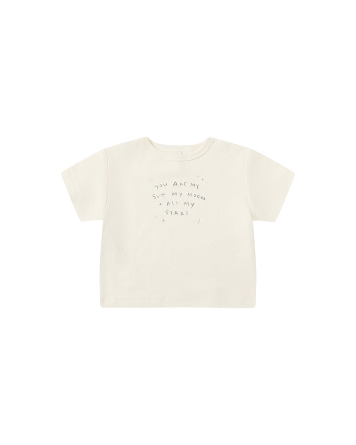 Quincy Mae Boxy Tee - Sun, Moon & Stars