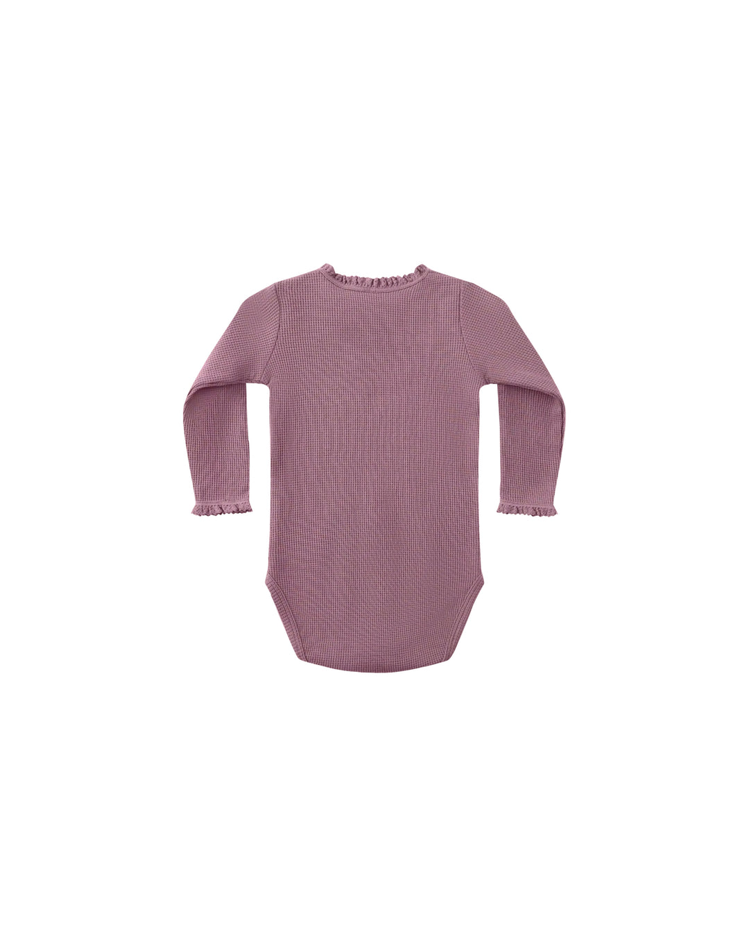 Quincy Mae Waffle Long Sleeve Bodysuit - Mulberry