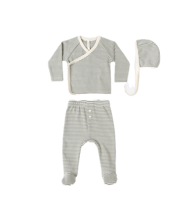 Quincy Mae Take Home Set - Forest Stripe