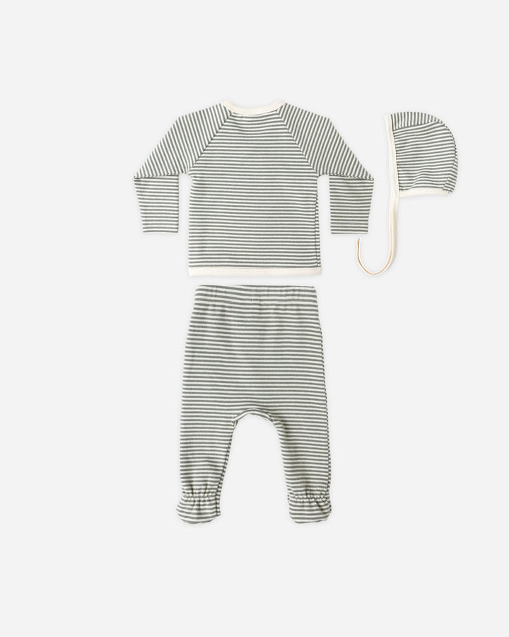 Quincy Mae Take Home Set - Forest Stripe