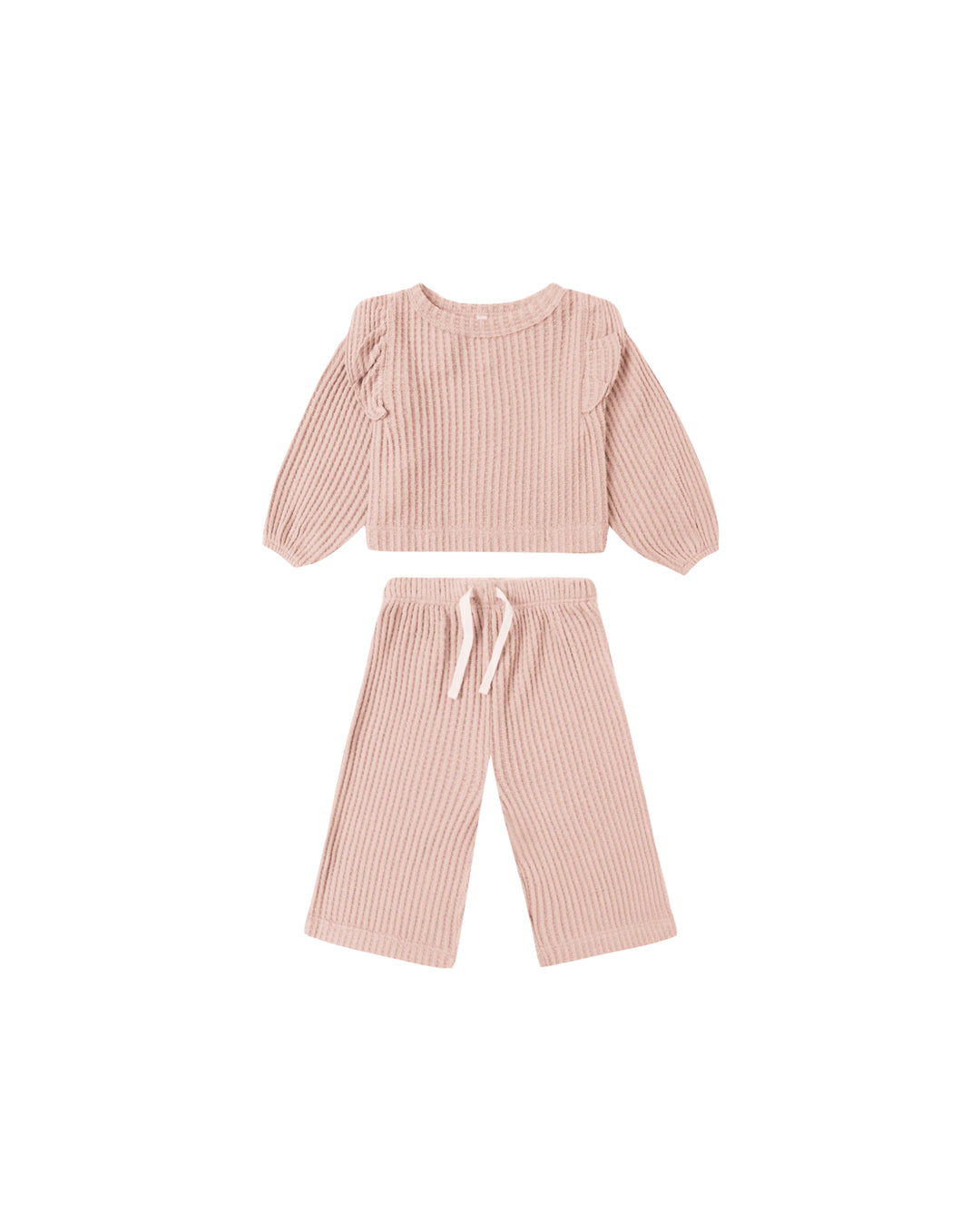 Quincy Mae Ruffle Cozy Set - Rose