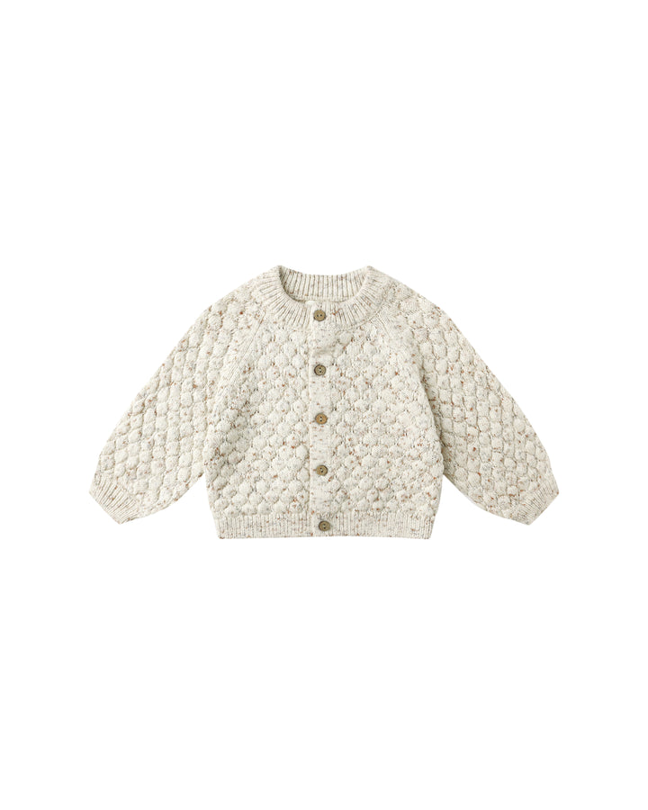 Quincy Mae Bubble Knit Cardigan - Natural Confetti