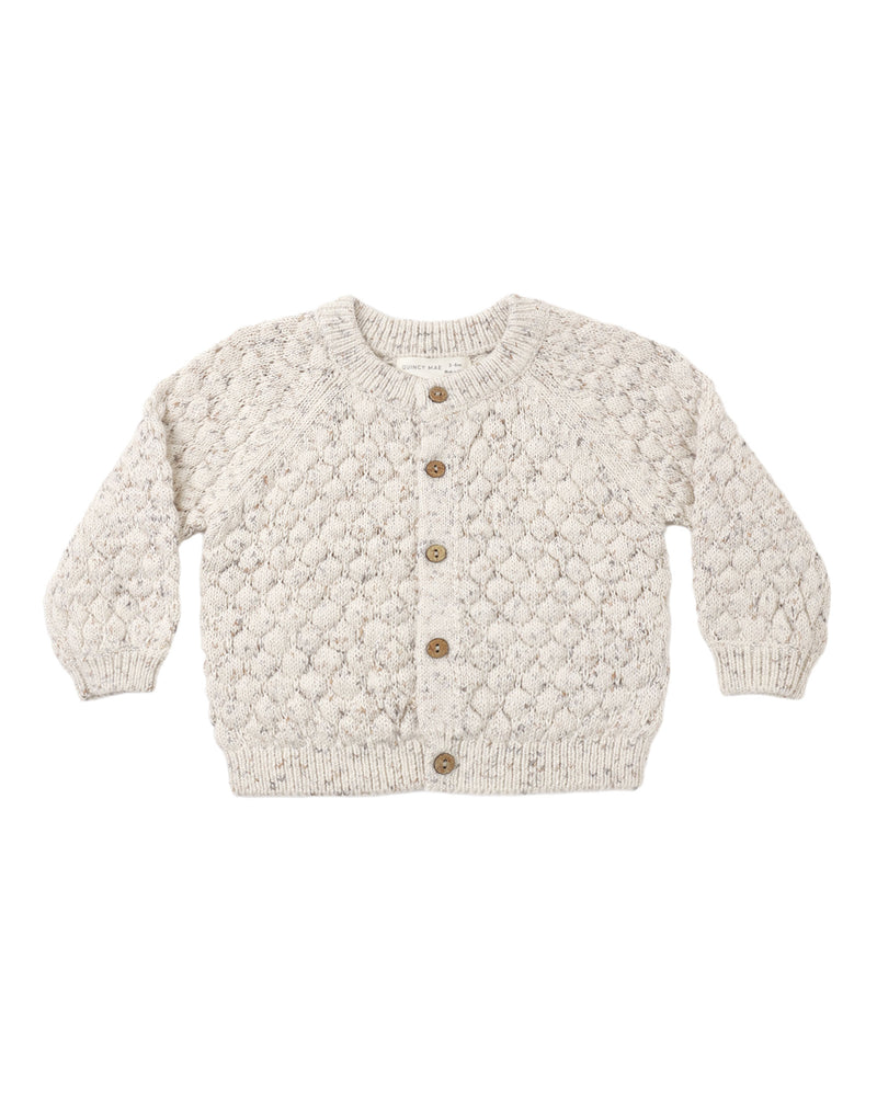 Quincy Mae Bubble Knit Cardigan - Natural Confetti