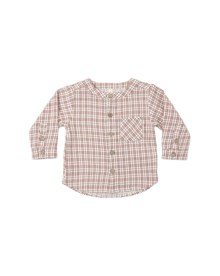 Quincy Mae Milo Shirt - Christmas Plaid